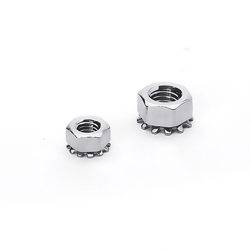 Stainless Steel 304 Hex Hexagon K Nut with Kep Teeth Washer K Lock Nut